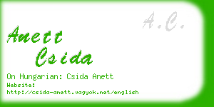 anett csida business card